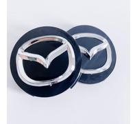 4Pcs Car Wheel Centre Hub Caps for Mazda CX-5 2015-2017,Waterproof Anti Rust Automotive Wheel Hub Covers with Car Logo Emblem Styling Accessories,Black-L