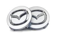 4Pcs Car Wheel Centre Hub Caps for Mazda MX-5 Roadster 2005-2015,Waterproof Anti Rust Automotive Wheel Hub Covers with Car Logo Emblem Styling Accessories,Silver-S