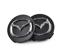 4Pcs Car Wheel Centre Hub Caps for Mazda MX-5 Roadster 2005-2015,Waterproof Anti Rust Automotive Wheel Hub Covers with Car Logo Emblem Styling Accessories,Black-S
