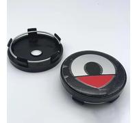 4Pcs Car Wheel Centre Hub Caps for Smart #3 2023 2024,Waterproof Anti Rust Automotive Wheel Hub Covers with Car Logo Emblem Styling Accessories,Black Red