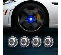 4Pcs Car Wheel Centre Hub Caps for Volvo C30 facelift 2010,Waterproof Anti Rust Automotive Wheel Hub Covers with Car Logo Emblem Styling Accessories,Blue