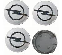 4PCS Car Wheel Hub Centre Caps for Opel Adam Antara Astra J K L Combo Corsa D E F Crossland X 64mm, Waterproof Wheel Center Disc Covers Replacement Auto Logo Hubcap,Silver