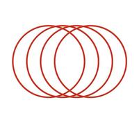 4PCS Car Wheel Rim Protector Ring, Aluminium Alloy Wheel Protection Ring, Anti-Scratch Edge Protection Decorative Sticker,Self-Adhesive, One-Piece Moulding(Easy Installation),17in,Red
