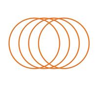 4PCS Car Wheel Rim Protector Ring, Aluminium Alloy Wheel Protection Ring, Anti-Scratch Edge Protection Decorative Sticker,Self-Adhesive, One-Piece Moulding(Easy Installation),17in,Orange