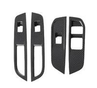 4Pcs Car Window Switch Panel Trims Carbon Fiber Decorative Interior Parts Frame Mouldings Accessories For MG 4 For MG4 EV For Mulan 2023