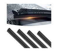 4PCS Car Windshield Wiper Blade Strips, DIY Silicone Car Frameless Window Boneless Replacement, Auto Adjustable Insert Rubber Wiper Blade Refills, Universal for SUV Truck Van