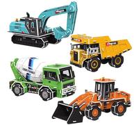 4pcs Car Wooden Model 3d Cardboard Car Kits Diy Jigsaw Model Wooden Puzzle Car Vehicle Building Kits 3d Paper Puzzle