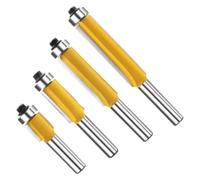 4Pcs Carbide Flush Trim Router Bit Set - 8mm Shank Wood Milling Jig