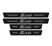 4Pcs Carbon Fiber Car Door Sill Protector Strip for Fo-rd Focus Fiesta, Welcome Pedal Scuff Guard Non-Slip Auto Styling Decoration Sticker Accessory, Fiesta