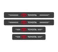 4PCS Carbon Fiber Car Sticker Auto Door Threshold Waterproof stickers Suitable for Toyota Yaris Hilux Corolla Prius Avensis Emblem Auris
