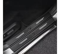 4PCS Carbon fiber door sill sticker for Peugeot 308 III Active Pack/Allure/Allure Pack/308 GT 2021-2024, Car Scuff Plate Door Sill Trim Welcome Pedal Car Accessories Threshold Protection Sticker