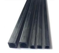 4pcs Carbon Fiber Square Tube, High Strength Length 500mm Outer Diameter 2mm 2.5mm 3mm 4mm 5mm 6mm 8mm 10mm(5x5x3.5mm)