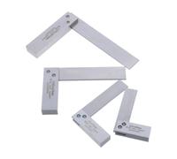 4pcs Carbon Steel Wide Base Engineer Square Set for Precise Measuring | Dual Direction Layout, Finely Etched Graduations, Lathe and Milling Alignment, Silver Finish, 12.50x8.30x1.20cm