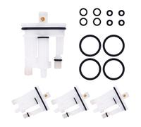 4pcs Carburetor Main Jet with 12 Washers, Compatible with Briggs & Stratton 09P702 450E 592792 596521, Replacement Parts for Lawn Mower Engine Garden Equipment