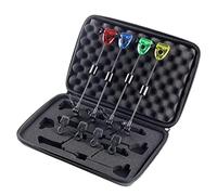 4PCS Carp Bite Alarm with LED Light Fishing Gear Carp Swing Detector Illuminated Bite Indicator 12.99 Inch LED Fishing Bite Alarm with Carry Box Fishing Swingers Bite Indicators for Carp Fishing