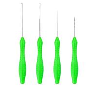 4pcs Carp Fishing Tackle Kit Including Fishing Bait Driller,Bait Piercing Needle,Latch Needle, Line Puller, Carp Fishing Baiting Rigs Tool Kit, Baiting Needles Carp Fishing,for Making Rigs (Green)