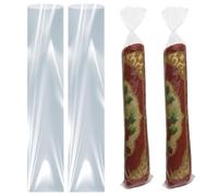 4PCS Carpet Bag 22x92 Inch Clear Plastic Rug Storage Bags for Packing and Moving, Transparent Bags for Rugs, Blankets and Home Storage-No Vent Holes