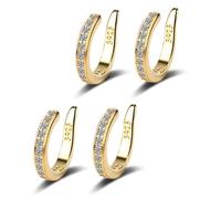 4pcs Cartilage earrings,Ear Corrector,Adjustable Pierceless Ear Cuff for Women,Gently Improve Ears Position (golden)