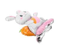 4pcs Cartoon Bunny Foil Balloon with Base Standing Carrot