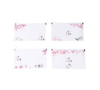 4Pcs Cartoon File Pouch, 22x13x0.5cm Plastic Zipper Jacket | Lightweight Clip Design, Lovely Mixed Colour Pattern, for Receipts, Coins, School Backpack Organization Random Color