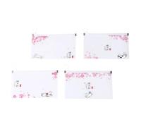 4Pcs Cartoon File Pouch with Clip Zipper, Plastic Waterproof 22x13x0.5cm | Lovely Pattern Design, Bag Friendly Size, for Handbag Organisation, Outdoor Use, and Gym Random Color