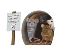 4PCS Cartoon Mouse Hole Wall Stickers, Funny Mice Skirting Board Decals, Removable Wall Art Stickers for Bedroom Living Room, Creative Stitch Sticker for Room and Hallway Decoration