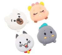 4pcs Cartoon Silicone Door Stopper Self Adhesive Bumper for Home | Wall Protector Pads, Quiet Closing Support, Heart Shapes, for Knobs, Desks, Apartments