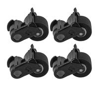 4Pcs Cassette Tape Recorder Pinch Rollers with Frame 10mm Black | Rubber and plastic gear pressure pulley parts, for radio and audio replacement, keeps tape in contact with the head, resists