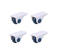 4PCS Caster Wheels, Non Swivel Furniture Wheels, Mini Self Adhesive Moving Caster Wheels, DIY Top Plate Pulley Rollers for Furniture and Industry