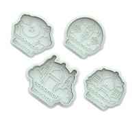 4pcs Castle Shaped Cookie Mold Set, Abs Baking Tool for DIY