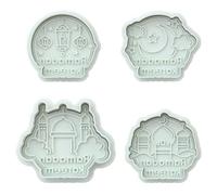 4pcs Castle Style Cookie Cutter Mold Set, Abs Baking Tool for DIY