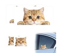 4Pcs Cat Car Mirror Sticker Funny Bumper Sticker, Cat Decals for Windows Accessories Interior Waterproof,Die-Cut for Cars,Windows,Laptops