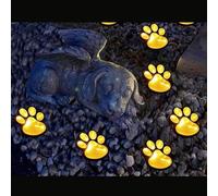 4Pcs Cat Claw Solar Lights, Outdoor Solar Paw Print Lights, Outdoor Garden Stake Waterproof Pathway Lighting Decoration For Patio Yard(Warm Light)
