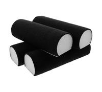 4pcs Cat Climbing Post with Self Adhesive Mount Wall Scratching Pole | Tightly Wrapped Sisal, Textured Surface, Space Saving Wall Setup, Black Finish for Indoor Living Rooms