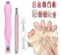 4Pcs Cat Eye Nail Magnet Kit for Gel Polish, 3-in-1 Magnet with Dual-Ended Pen & 2Pcs Bunny Guides - Create Stunning Cat Eye & 3D Nail Art Designs at Home or Salon