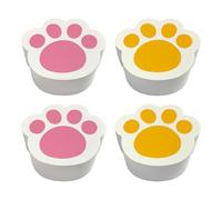 4PCS Cat Paw Mirror Cleaning Pads - Cute and Practical Magic Sponge for Polishing Glass, Reusable Rubbers Erasers for Smudge-Free Mirrors and Surfaces