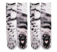 4PCS Cat Socks for Women and Men - Novelty Funky Animal Paw Foot Socks - 40cm Universal Festival Socks