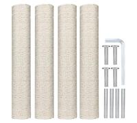 4pcs Cat Spare Post Replacement Pole, 15.7 Inches Cat Scratching Post Replacement with M8 Screws Cat Tree Scratch Post Sisal for Kittens Cat Kittens Tree Tower