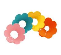 4Pcs Cats Cone Collar Protective Neckwear with Adjustable Button for Pet Kittens Post Surgical Recovery Accessory Flower Shape Recovery Collar for Pet Post Surgical Neckwear