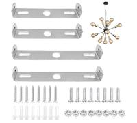 4PCS Ceiling Light Bracket, Ceiling Hook for Pendant Light, Stainless Steel 90mm and100mm Pendant Light Fitting Kit with Screws, Chandelier Hook, Chandelier Bracket with Screws for Home Office Install