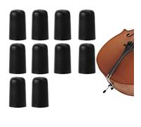 4pcs Cello Endpin Rubber Tip, Black Cello Endpin Stopper Rock Stopper the Original Slipstop Holder Rubber Tip Plug End Pin Cap Protector for Practice Performance