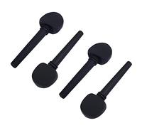 4pcs Cello Tuning Peg Set 4/4 Size Violin Wooden Replacement Imitative Ebony Wood