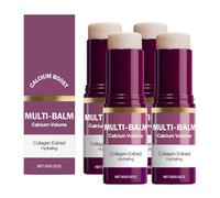 4PCS Cemenrete Calcium Multi Balm,Calciums Volume Multi Balm, Wrinkle Core Stick, Korean Collagen Moisturing Stick, Anti-aging, Hydrating, Almond & Vitamin E, for All Skin Types