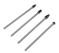 4pcs Cemented Carbide Rotary Files Double Cut Burr Set, Metalworking Tool, 6mm Shank Rotary Burr Bit for Cast Iron Steel Bronze Marble Jade, High Hardness Abrasion Resistant