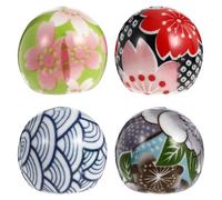 4pcs Ceramic Japanese Incense Holder Lotus Ball for Line Stick Incense