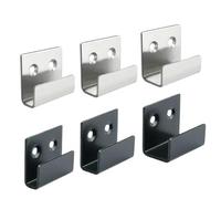 4pcs Ceramic Tile Display Holder Corner Bracket Stainless Steel Pendant Fixing Hooks Wall Mount Buckle U-Shaped Hangers Fastener(15mm)