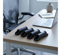 4pcs Chair Footrest Sliders Replacement Pads Black Smooth Glide Foot Cushion Sliders for Gaming and Office Chairs Footrest Mount Accessories