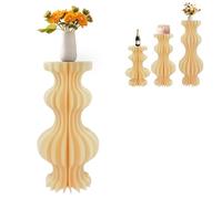 4pcs Champagne Cylinder Support for Floral Column Vases Foldable Cardboard Table for Wedding Cupcakes & Desserts with C Acrylic Plate (39.4")