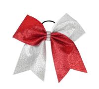 4PCS Cheer Hair Bows Sparkling Glitter Cheerleading Hair Bow Glitter Ribbon Bows Hair Band Hair Tie For Girls And Women For Woman Girl(Color D)
