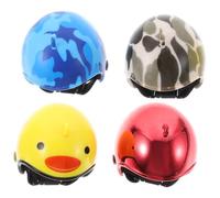 4pcs Chicken Helmet for Hens Adjustable Plastic Head Protection